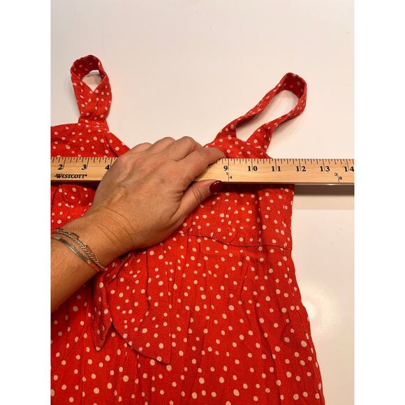 Kachel x Anthropologie Red Polka Dot Jordan Wide-Leg Jumpsuit Size 2 - Picture 6 of 8